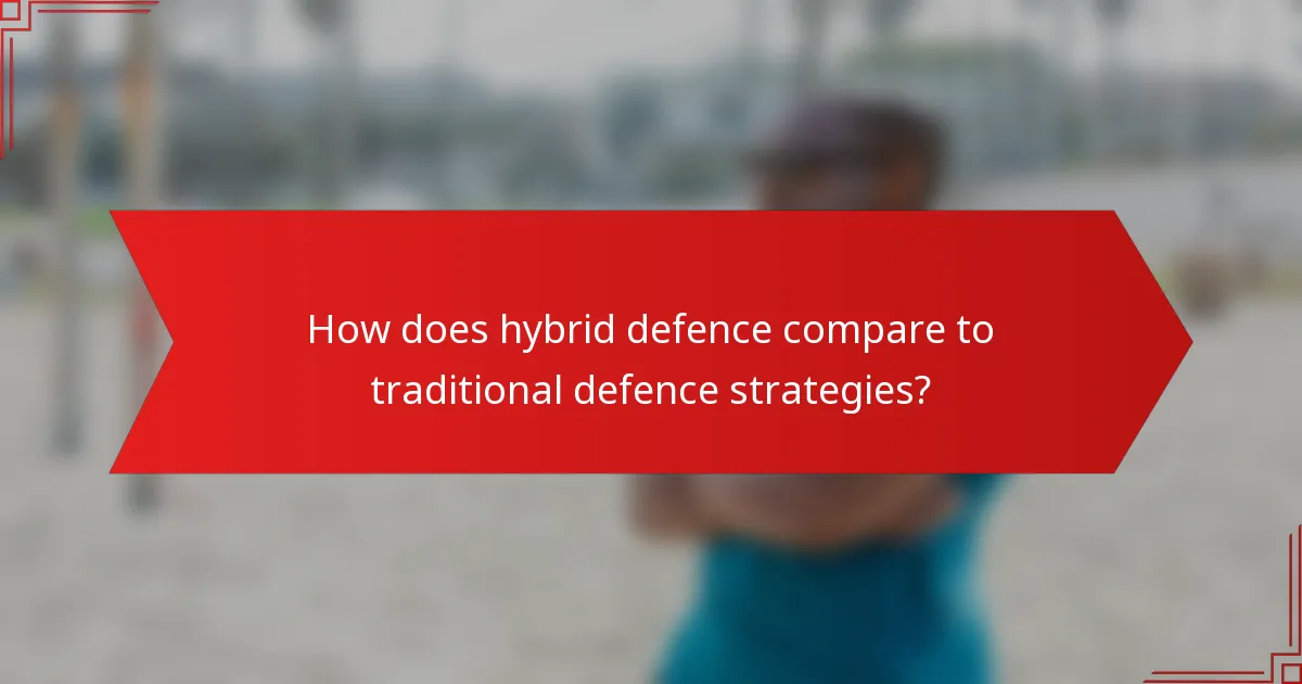 How does hybrid defence compare to traditional defence strategies?