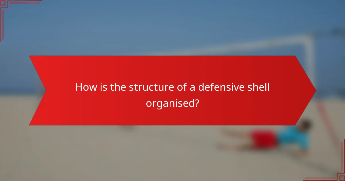 How is the structure of a defensive shell organised?